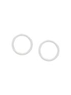 Maria Black Circle Stud Earrings - Metallic