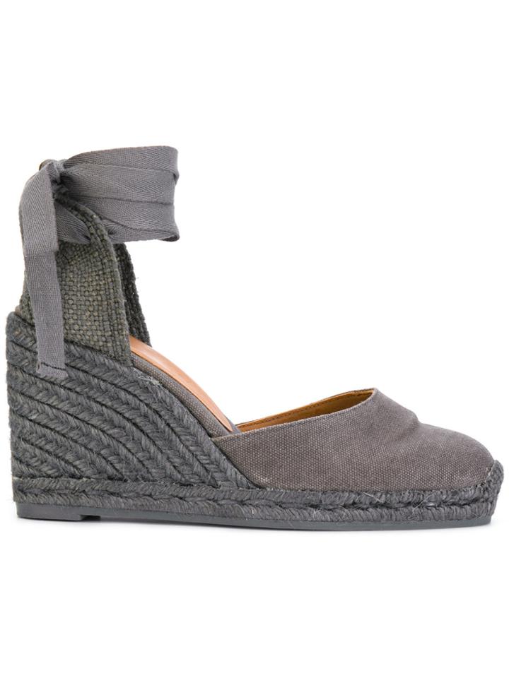 Castañer Classic Wedge Espadrilles - Grey