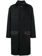 Oamc Midi Single Breasted Coat - Black