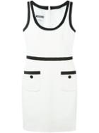 Moschino Scoop Neck Dress, Women's, Size: 44, White, Cotton/polyamide/polyester/rayon