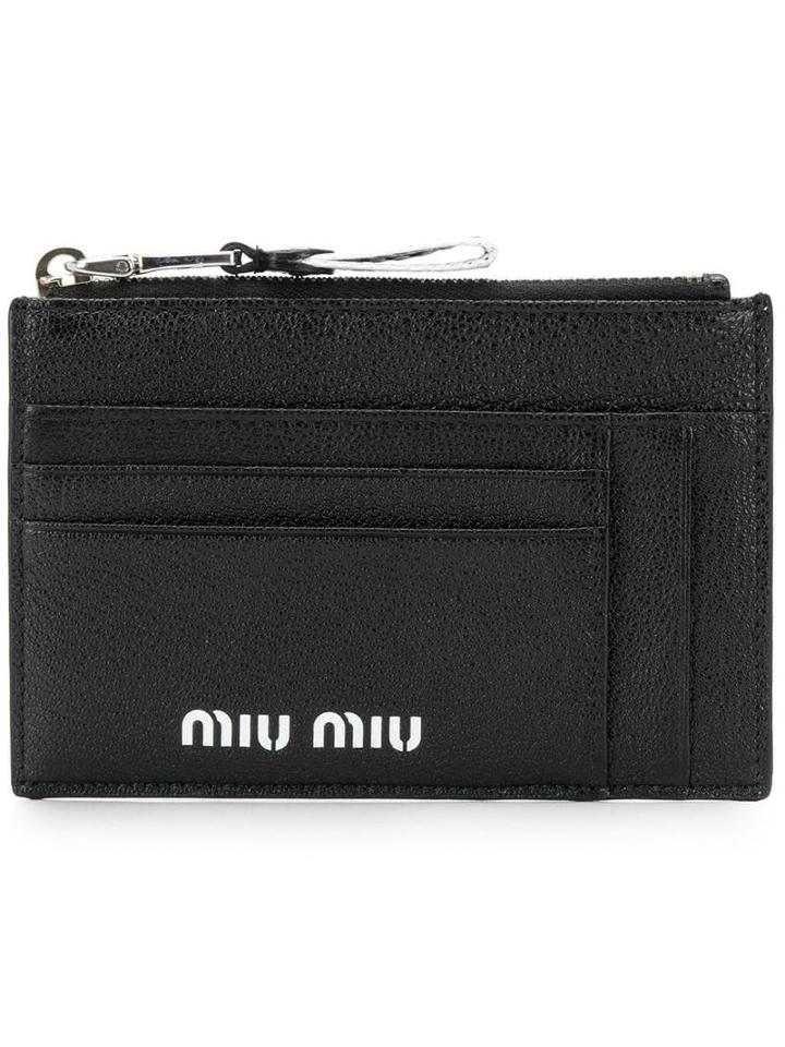 Miu Miu Madras Cardholder - Black