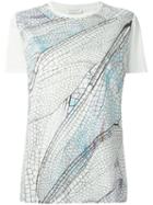Vionnet Printed Round Neck T-shirt, Women's, Size: 44, White, Viscose/spandex/elastane/cotton