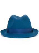 Borsalino Trilby Hat, Men's, Size: 56, Blue, Wool