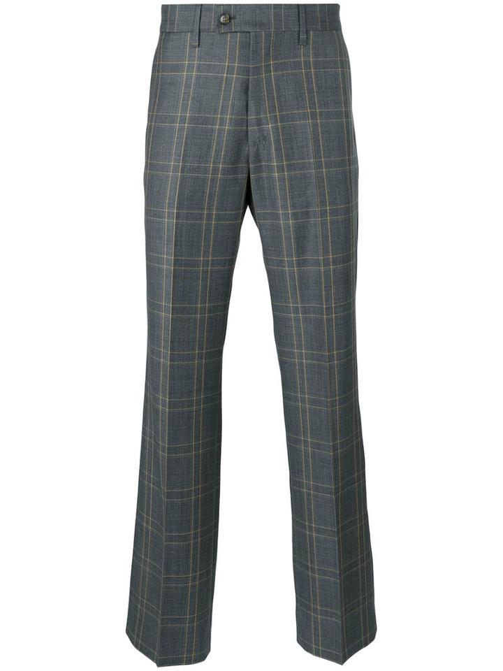 Stella Mccartney Checked Trousers, Men's, Size: 50, Grey, Wool/viscose