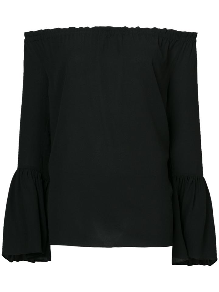 Michael Kors Off-shoulder Bell Sleeve Blouse - Black