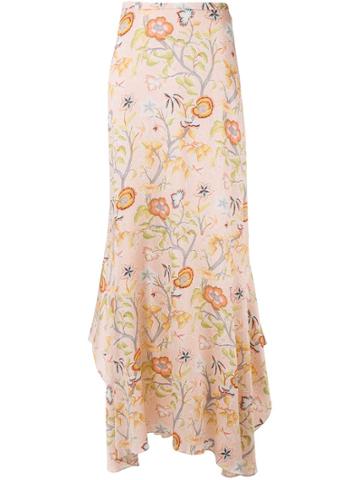 Peter Pilotto Flower Canopy Print Maxi Skirt - Pink