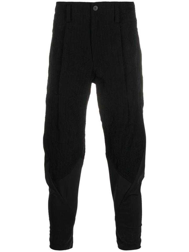 Issey Miyake Men Tapered High Waisted Trousers - Black
