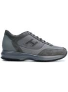Hogan Panelled Branded Sneakers - Grey