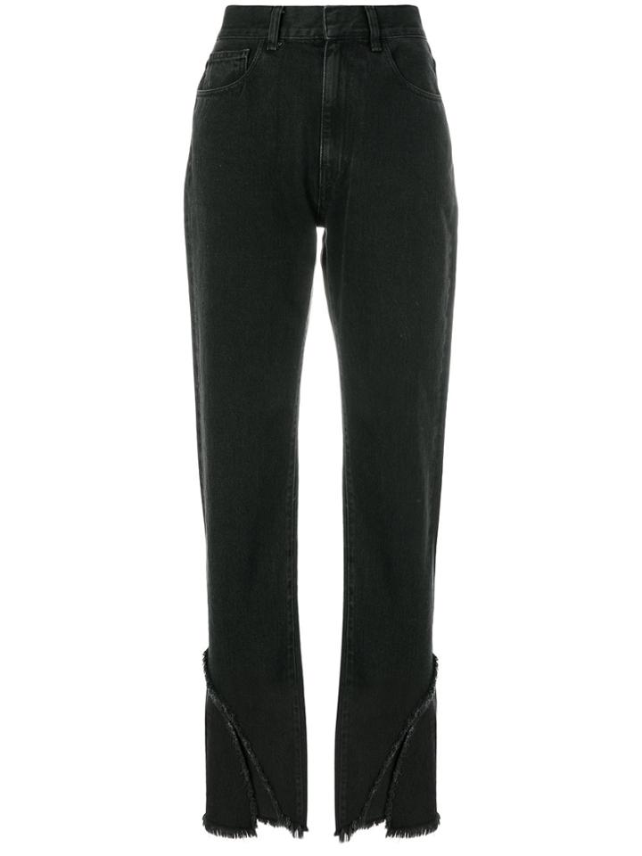 Ssheena Fringed Straight-leg Jeans - Black