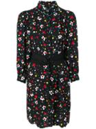 Marc Jacobs - Floral Print Shirt Dress - Women - Silk - 4, Black, Silk