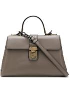 Bottega Veneta Steel Nappa Small Piazza Bag - Grey