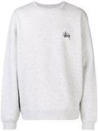 Stussy Embroidered Logo Sweatshirt - Grey