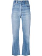 Re/done - Cropped Pants - Women - Cotton - 25, Blue, Cotton