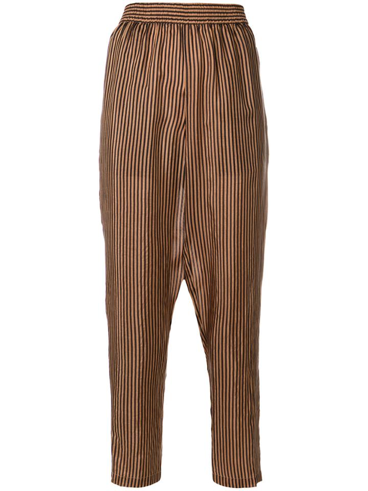 Mes Demoiselles Striped Trousers - Brown