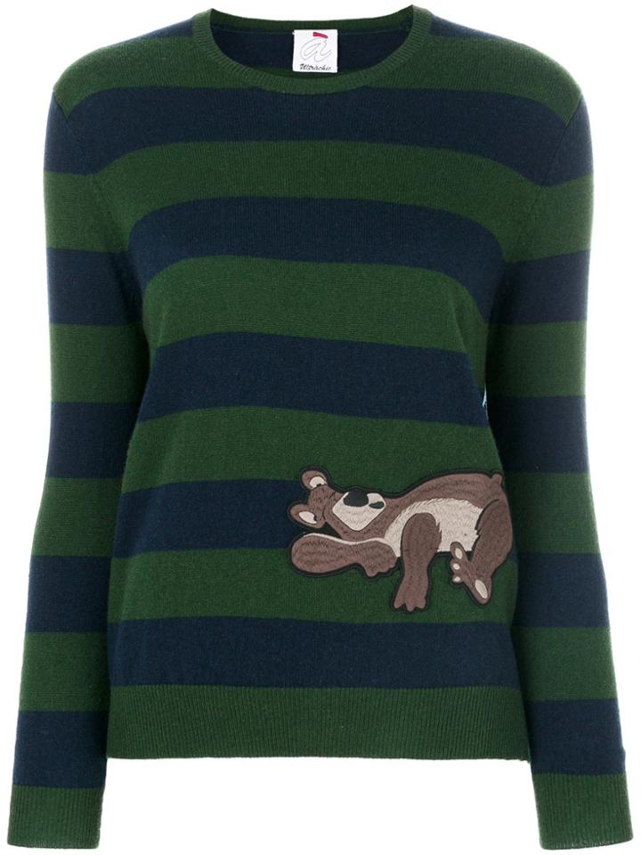 Ultràchic Striped Knit Sweatshirt - Blue