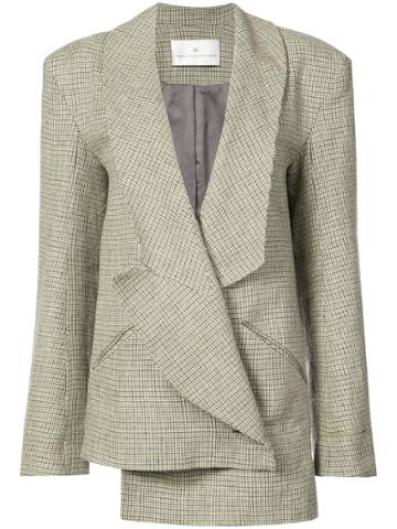 Joshua Millard Asymmetric Structured Blazer - Green
