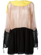 Nº21 Ruffled Shift Dress - Neutrals