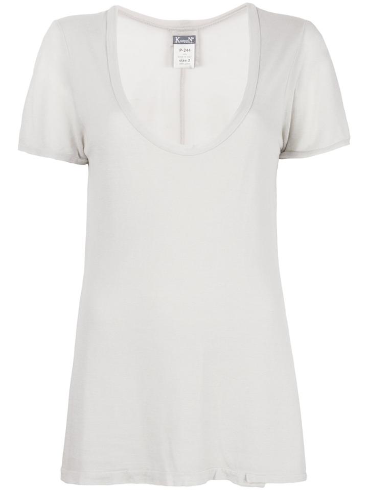 Kristensen Du Nord Deep U-neck T-shirt - Grey