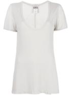 Kristensen Du Nord Deep U-neck T-shirt - Grey