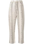 Fendi Vintage Straight Dot Print Trousers - Neutrals