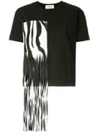 Ports 1961 Zebra Fringed Patch T-shirt - Black