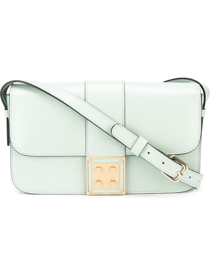 Manurina Eve Shoulder Bag, Women's, Blue, Calf Leather