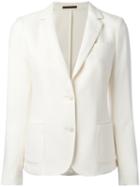 Eleventy Two-button Blazer, Women's, Size: 42, White, Cashmere/silk