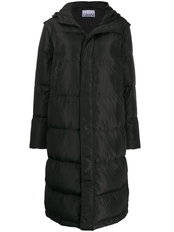 Ganni Oversized Padded Coat - Grey