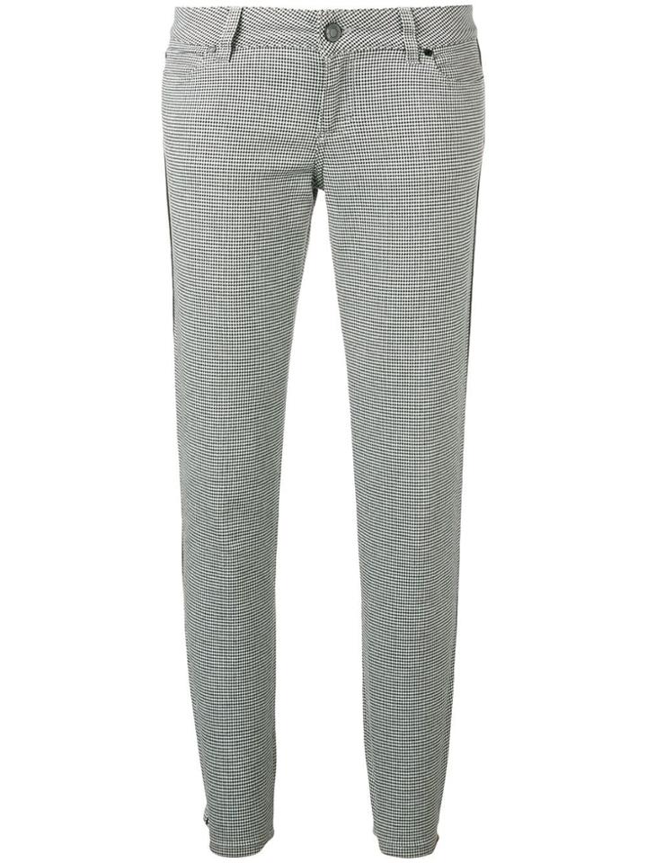 Gucci Vintage 1990's Houndstooth Skinny Trousers - Black