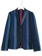 Tagliatore Junior Tonal Striped Blazer - Blue