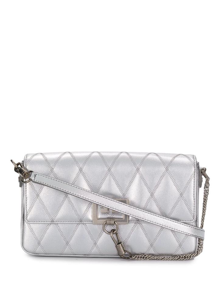 Givenchy Quilted Charm Shoulder Bag - Silver