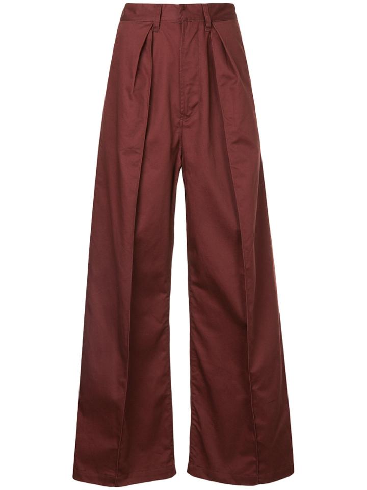 G.v.g.v. Cropped Lace-up Trousers - Red