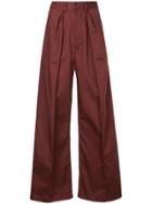 G.v.g.v. Cropped Lace-up Trousers - Red