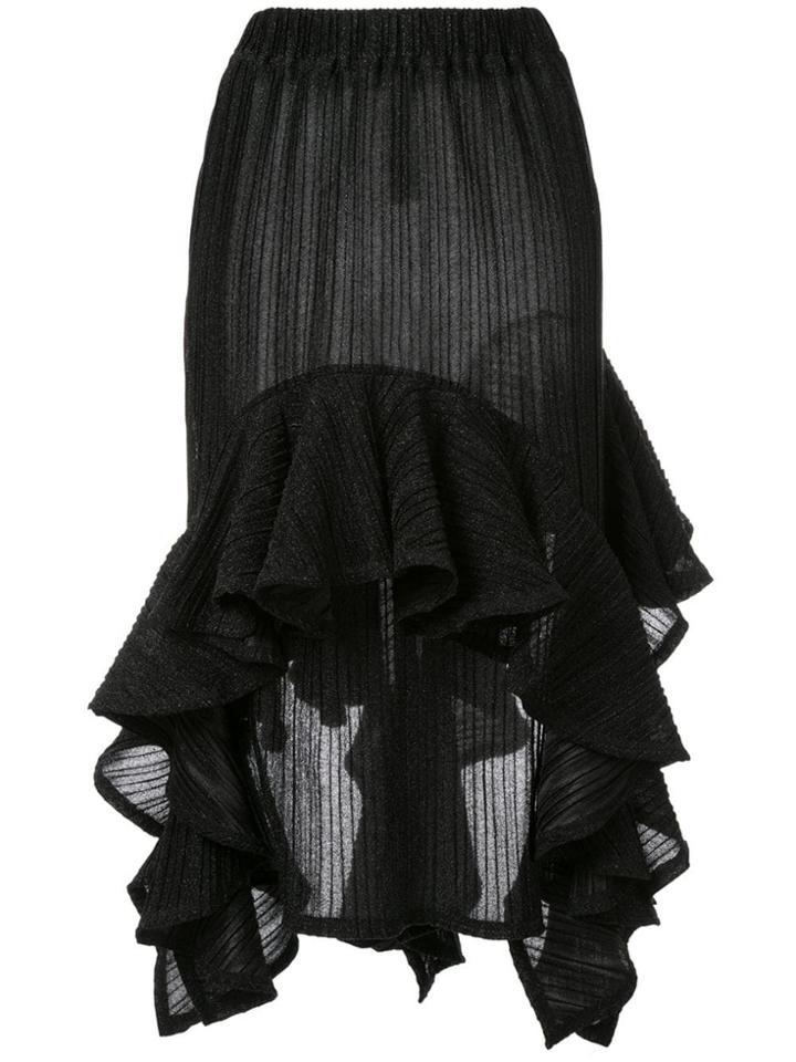 Romance Was Born Sparkle Flutter Skirt - Black