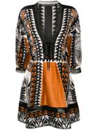 Alberta Ferretti Geometric Print Dress - Black