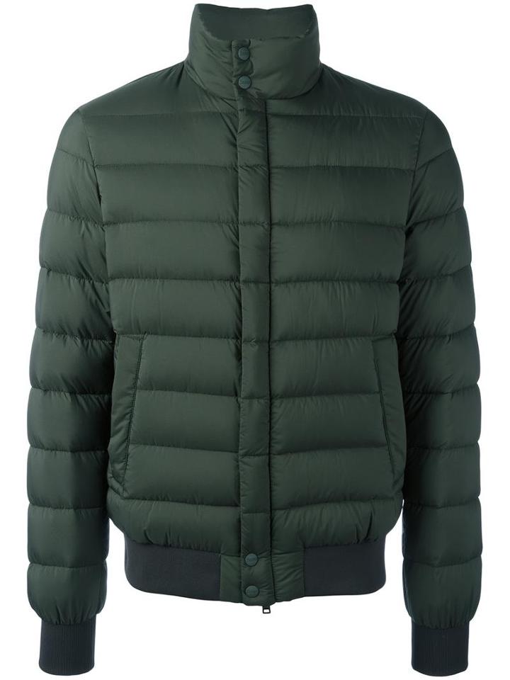 Herno Padded Jacket, Men's, Size: 46, Green, Polyamide/polyurethane/feather Down