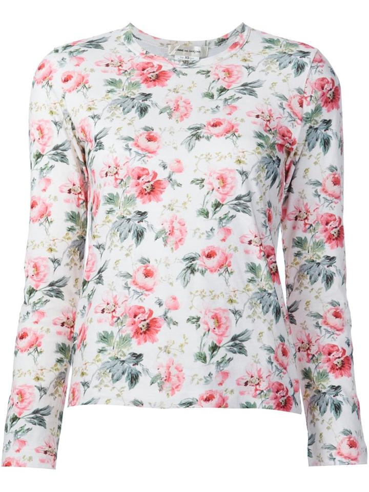Comme Des Garçons Floral Print Sweatshirt