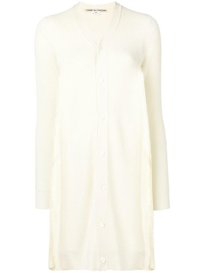 Comme Des Garçons Side Slit Cardigan - White