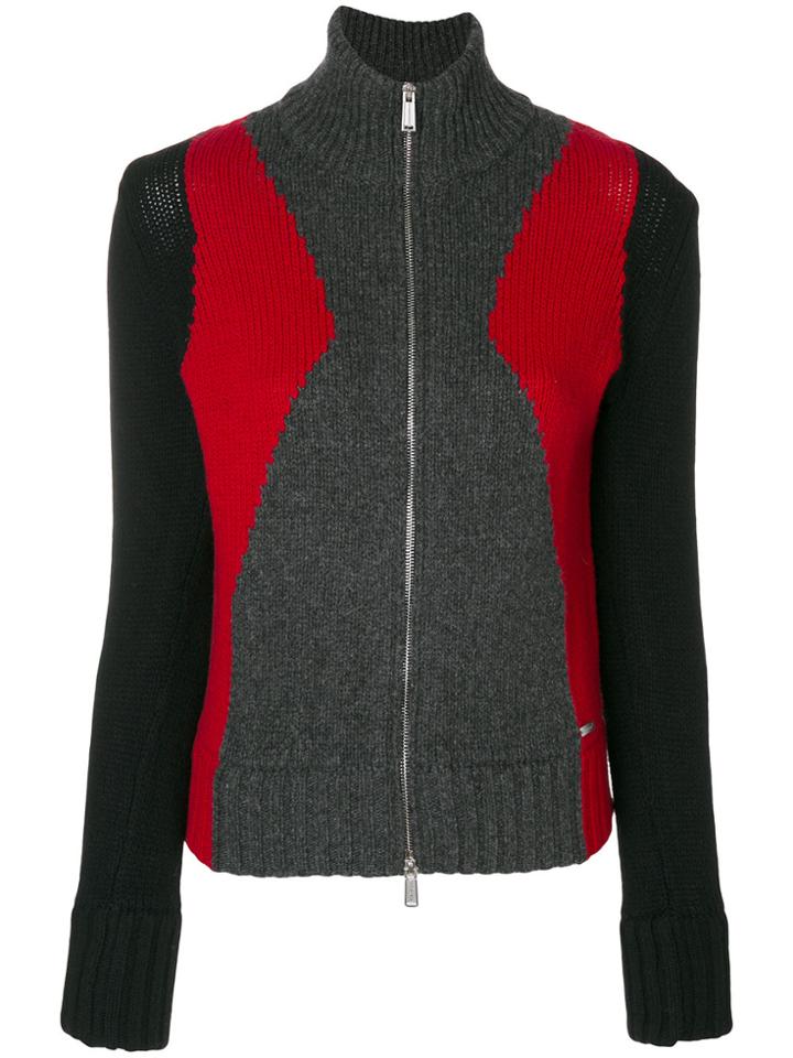 Dsquared2 Zip Front Cardigan - Multicolour