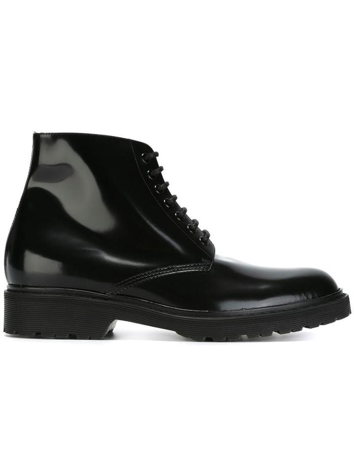 Saint Laurent Lace-up Military Boots