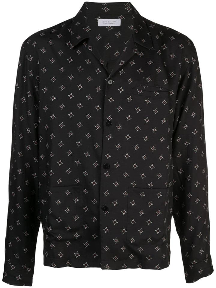 John Elliott Geometric Printed Shirt - Black