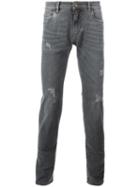 Dolce & Gabbana Slim Fit Jeans, Men's, Size: 52, Grey, Cotton/polyester/spandex/elastane/glass