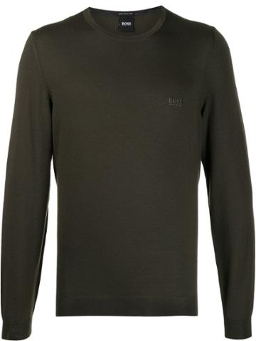 Boss Hugo Boss Embroidered Logo Jumper - Green