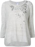 Avant Toi - Metallic Detail Sweater - Women - Linen/flax/polyimide - L, Nude/neutrals, Linen/flax/polyimide