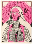 Olympia Le-tan Jefferson Airplane Clutch, Women's, Pink/purple, Cotton