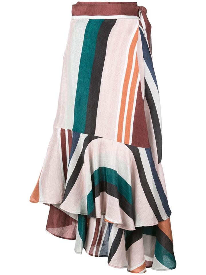 Apiece Apart Asymmetrical Ruffle Skirt - Orange