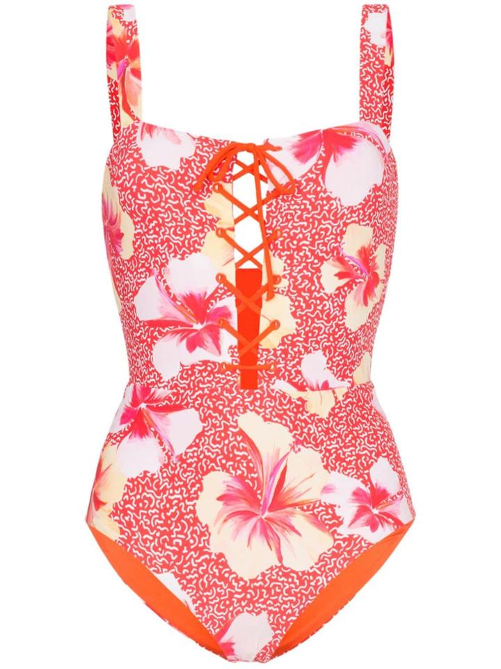 Onia Floral Swimming Costume - Red