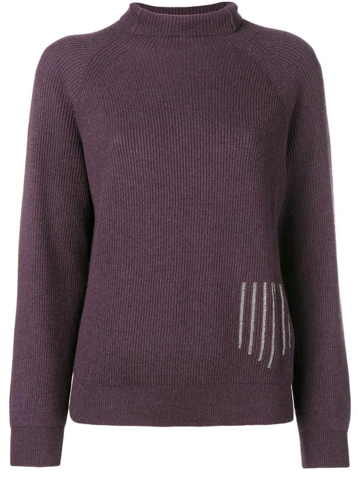 Fabiana Filippi Ribbed Turtle Neck Jumper - Pink