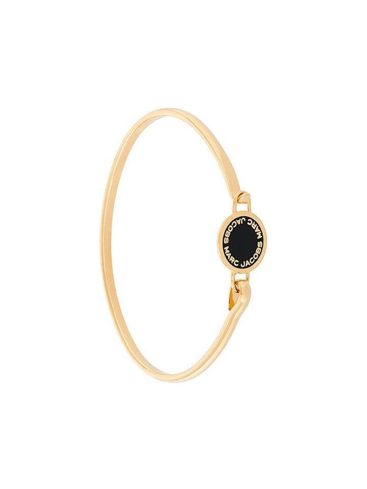 Marc Jacobs Enamel Logo Disk Bracelet, Women's, Black