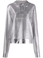 Karl Lagerfeld Address Logo Hoodie - Silver